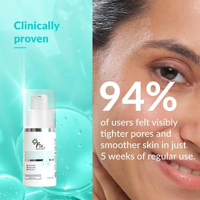 Fixderma Pore Minimizer Face Serum with 20% Niacinamide for Deep Hydration & Skin Soothing 10 gm - Face Serum