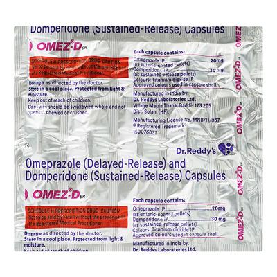 Omez D SR Capsule 15'S - Ulcer/Reflux/Flatulence-Aaa