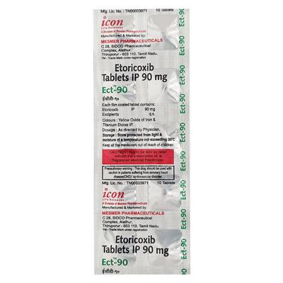 ECT 90mg Tablet 10'S - Pain relief-Nsa