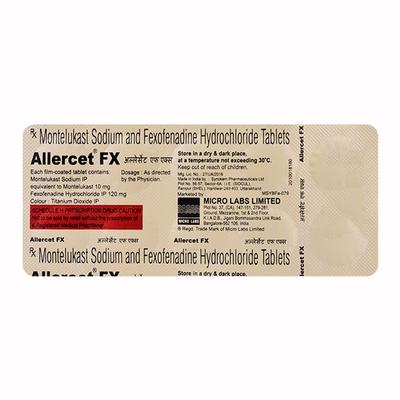 ALLERCET FX Tablet 10's - Allergies-Ant