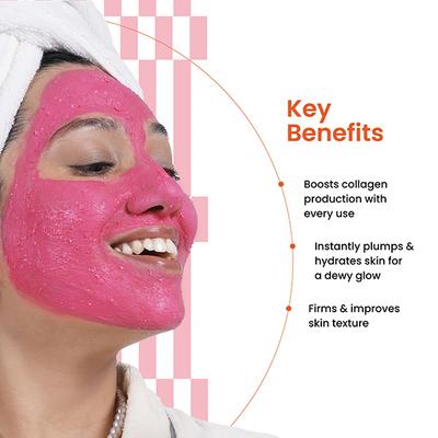 Foxtale Cherry-Collagen Whipped Clay Mask, Plumps, Firms, & Hydrates 75 gm - Masks & Peels