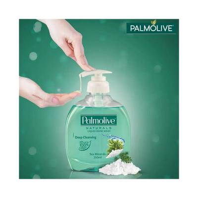 Colgate-Palmolive, Palmolive Naturals Sea Minerals Liquid Hand Wash, Dispenser Bottle, Remove 99.9% of Germs, Refreshing Fragrance 250 ml - Hand Wash & Soaps
