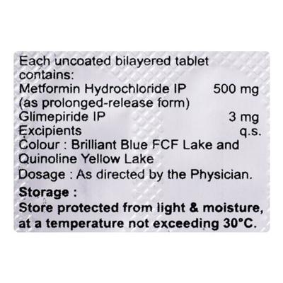 GLIMICURE M 3 Tablet 15's - Diabetes-Ant