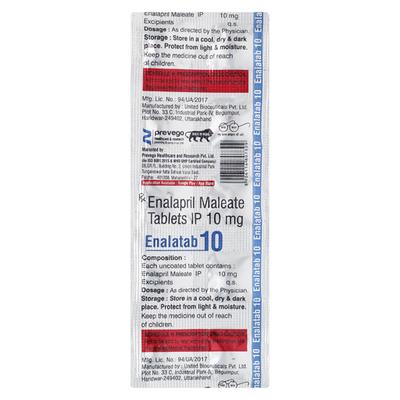 ENALATAB 10 Tablet 10's - Hypertension-ACE