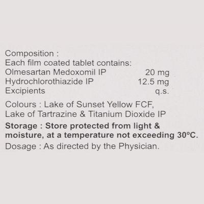Olmetime H 20mg Tablet 10'S - Hypertension-Ang