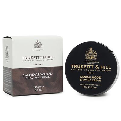 Truefitt and Hill Sandalwood Shave Cream Bowl Signature Product of Truefitt and Hill Essential Grooming Collection Best For Dry Skin 190 gm - Shaving Creams