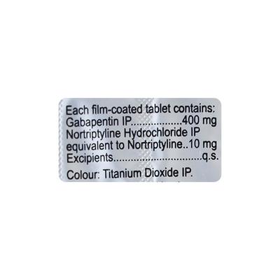 Pentanerv NT 400/10mg Tablet 15'S - Neuropathic Pain-Dru