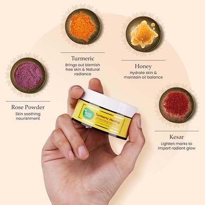 Mother Sparsh Turmeric Healing Ubtan Face Mask For Dark Spots & Radiant Complexion 50 gm - Face Packs