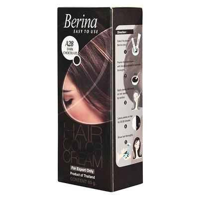 Berina A28 Dark Chocolate Hair Color Cream 60 gm - Crème