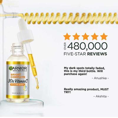 Garnier Bright Complete Vitamin C Booster Serum for All Skin Types 30ml - Face Serum