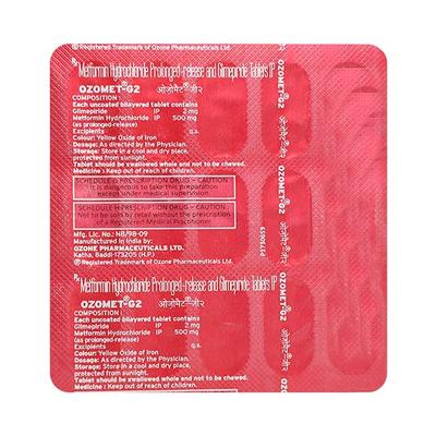 Ozomet G2 Tablet 15'S - Diabetes-Ant