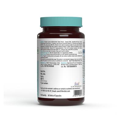 HK Vitals Hair Multivitamin with Dht Blockers, Omega and Biotin, Supports Keratin Synthesis and Helps Reduce Hair Fall, 60 Multivitamin Capsules 1's - Hair & Skin