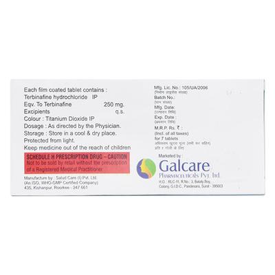 TERBIMAX 250 Tablet 7's - Fungal Infections-Anf