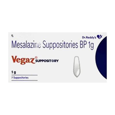 VEGAZ 1g Suppositories 7's - Ulcerative Colitis/Bowel Inflammatory Disease-GIT