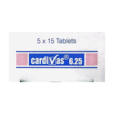 CARDIVAS 6.25 Tablet 15's - Hypertension-Bet