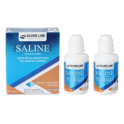 Silver Line Pro Saline Max Scleral Lens Solution (Pack of 2 x 60 ml) - Lens Solution