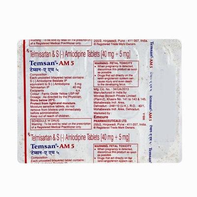 Temsan AM 5mg Tablet 15'S - Hypertension-Ang