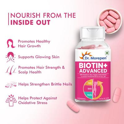 Dr. Morepen Biotin+ Advanced Tablet 60's - Hair & Skin