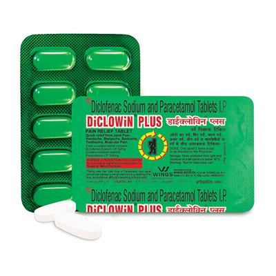 Diclowin Plus Tablet 10'S - Pain relief-Nsa