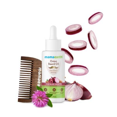 Mamaearth Onion Beard Oil for Growing Beard faster with Onion & Redensyl For Beard Growth 30 ml - Beard Oil