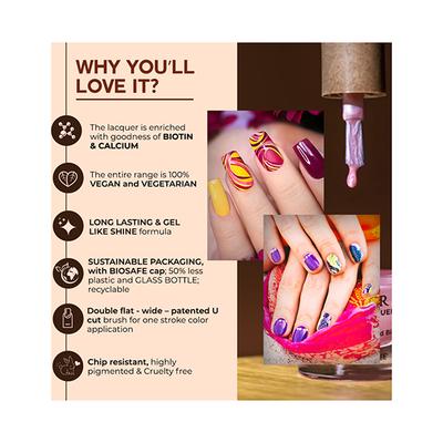 Colorbar Vegan Nail Lacquer Glow Up-182 8 ml - Nail Polish