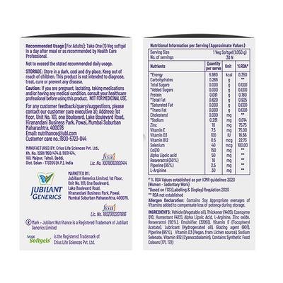 Jubilant Nutrihance UB Gold 150mg of CoQ10 Veg Softgel Capsule 30's - Co-Q