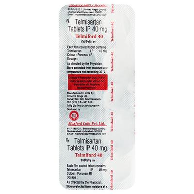 TELMIFORD 40 Tablet 10's - Hypertension-Ang