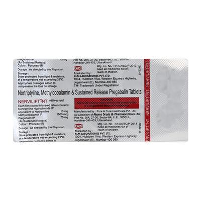 NERVILIFT NT Tablet 10's - Neuropathic Pain-Dru