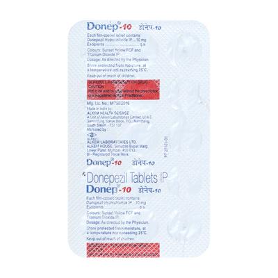 Donep 10mg Tablet 15'S - Alzheimer-Neu