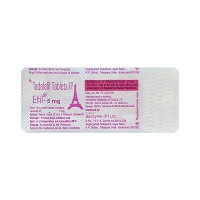 Efil 5mg Tablet 10'S - Impotence/Erectile Dysfunction (Ed)