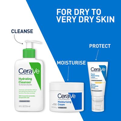 Cerave AM Facial Moisturizing Lotion - Normal to Dry Skin Day Cream With Sunscreen SPF 50 52 ml - Body Sunscreen