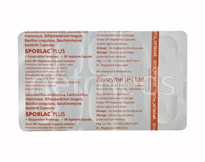 Sporlac Plus Capsule 10'S - Diarrhoea-Ant