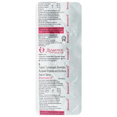 BROMEZER D Tablet 10's - Pain relief-Ant