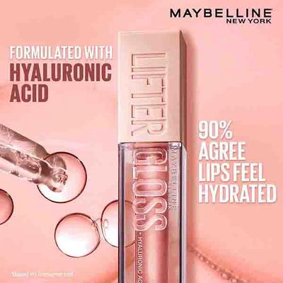 Maybelline New York Lifter Gloss Moisturizing, Tinted Lip Gloss With Hyaluronic Acid, Moon 5.4 ml - Lip Glosses