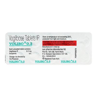 Volibo 0.2mg Tablet 10'S - Diabetes-Ant
