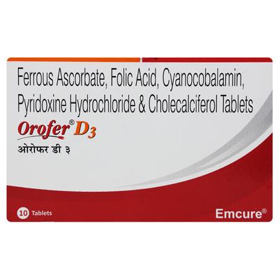 OROFER D3 Tablet 10's - Supplements-Vam