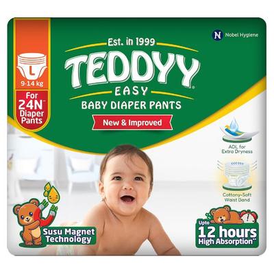 Teddyy Easy Baby Diaper Pant (L) 24's - Diapers & Wipes