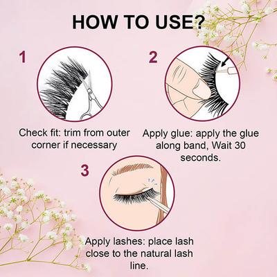 Bronson Professional False Eyelashes Set of 10 Pair 6D Long and Natural 113 Fake False Lashes 1's - Eyelashes