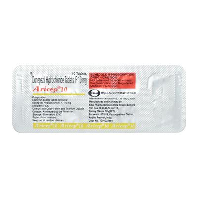 Aricep 10mg Tablet 10'S - Alzheimer-Neu