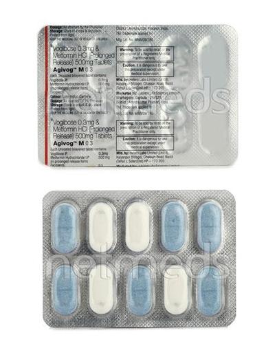 Agivog M 0.3mg Tablet 10'S - Diabetes-Ant