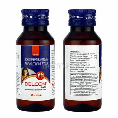 Delcon Delicious Mixed Fruit Flavour 2/5mg Syrup 60ml - Cough And Cold-Cou