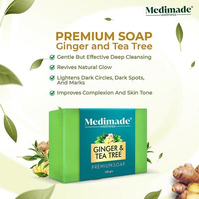 Medimade Ginger & Tea Tree Premium Soap 100 gm - Soaps