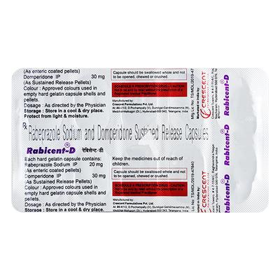 RABICENT D Capsule 10's - Ulcer/Reflux/Flatulence-Aaa
