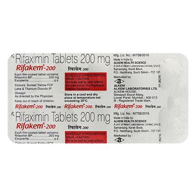 Rifakem 200mg Tablet 10'S - Bacterial Infections-OAB