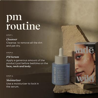 inde wild 1% Bakuchiol serum with Squalane to restore skin barrier and firmness and even out skin tone 30 ml - Face Serum