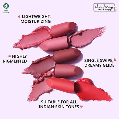 Plum Matterrific Lipstick Go Rouge - 125 (Raspberry Pink) 4.2 gm - Lipsticks