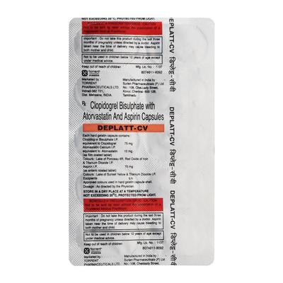 Deplatt CV 10mg Capsule 10'S - Blood Clot-Ant