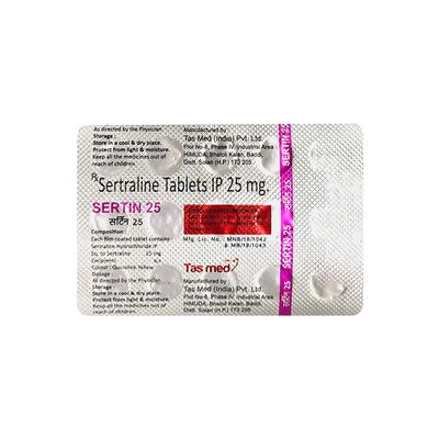 SERTIN 25 Tablet 15's - Depression-Ant