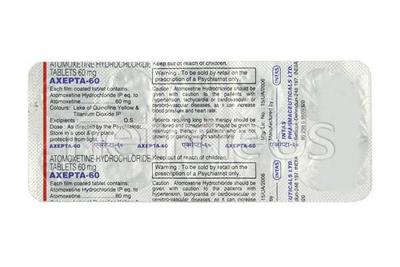 Axepta 60mg Tablet 10'S - ADHD