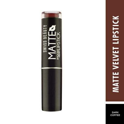 Swiss Beauty Smooth Velvet Matte Lipstick - (Dark Coffee) 3.2 gm - Lipsticks